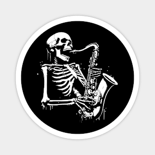 skeleton plays jazz music Magnet